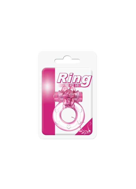 Кільце ерекційне з вібрацією bunny, рожеве, 1.5 см Baile (298050744)