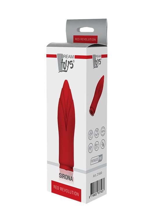 Мини вибратор со съемной вибропулей,Dream Toys Red Revolution Sirona, красный No Brand (303878123)