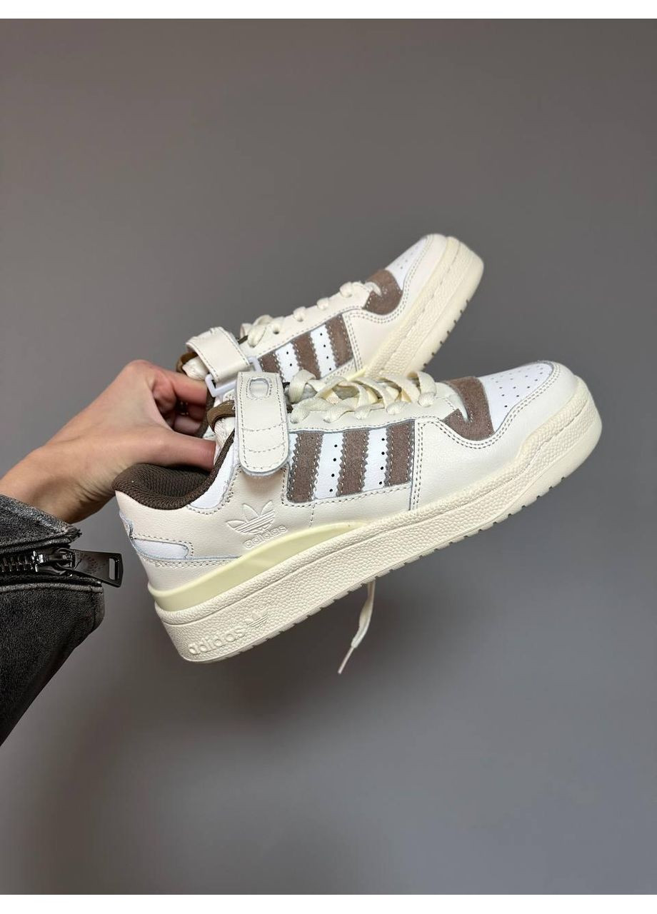 КРОСІВКИ ЖІНОЧІ ADIDAS FORUM LOW CHOCOLATE BEIGE АДІДАС ФОРУМ No Brand білі демісезони (369392278)