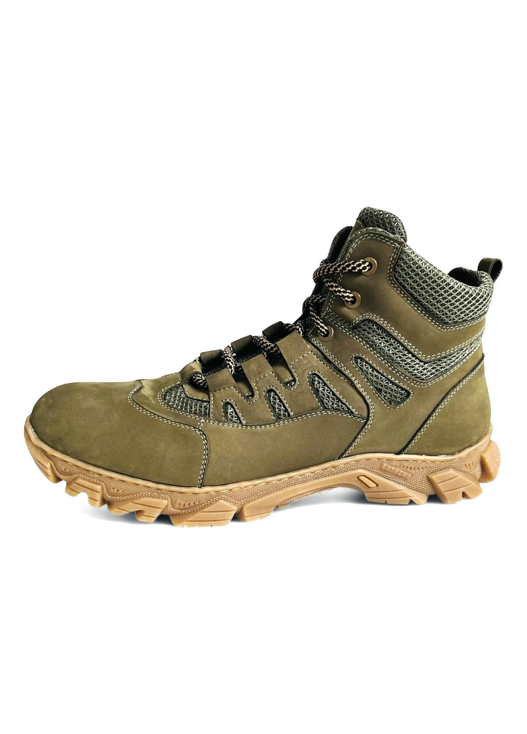 Чоловічі шкіряні черевики (33 см) Оливкові (1379) Lider Club (365756184)