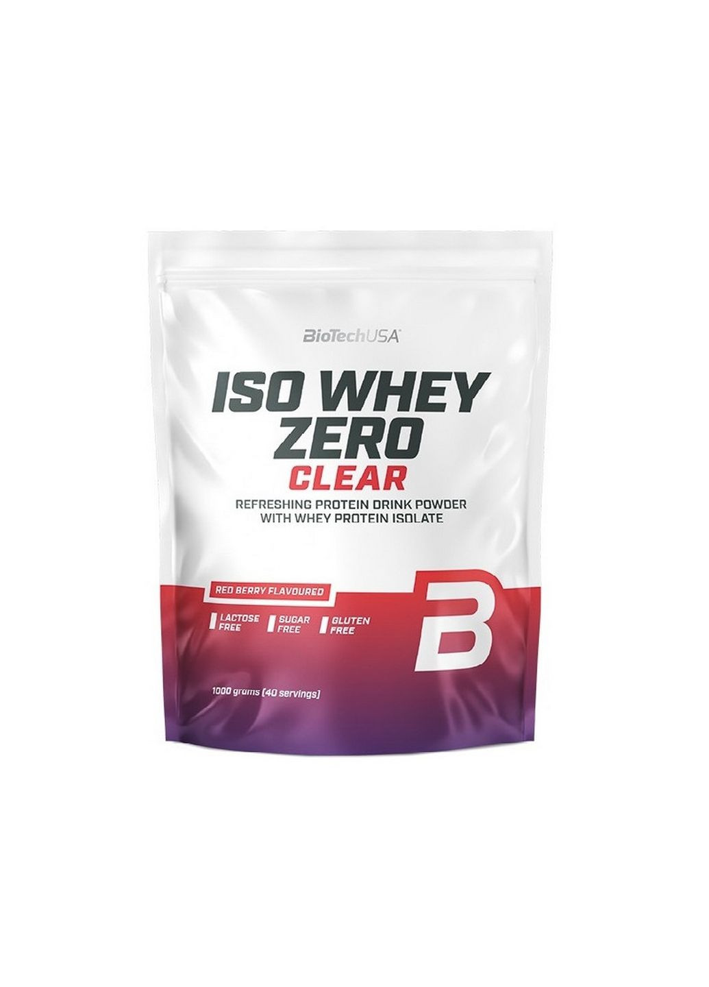 Протеїн Iso Whey Zero Clear, 1 кг Червоні ягоди Biotech (293482421)