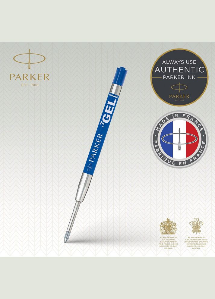Стрижні GEL гелев. син. М блистер 2шт 10 332BLU2 Parker (372666634)