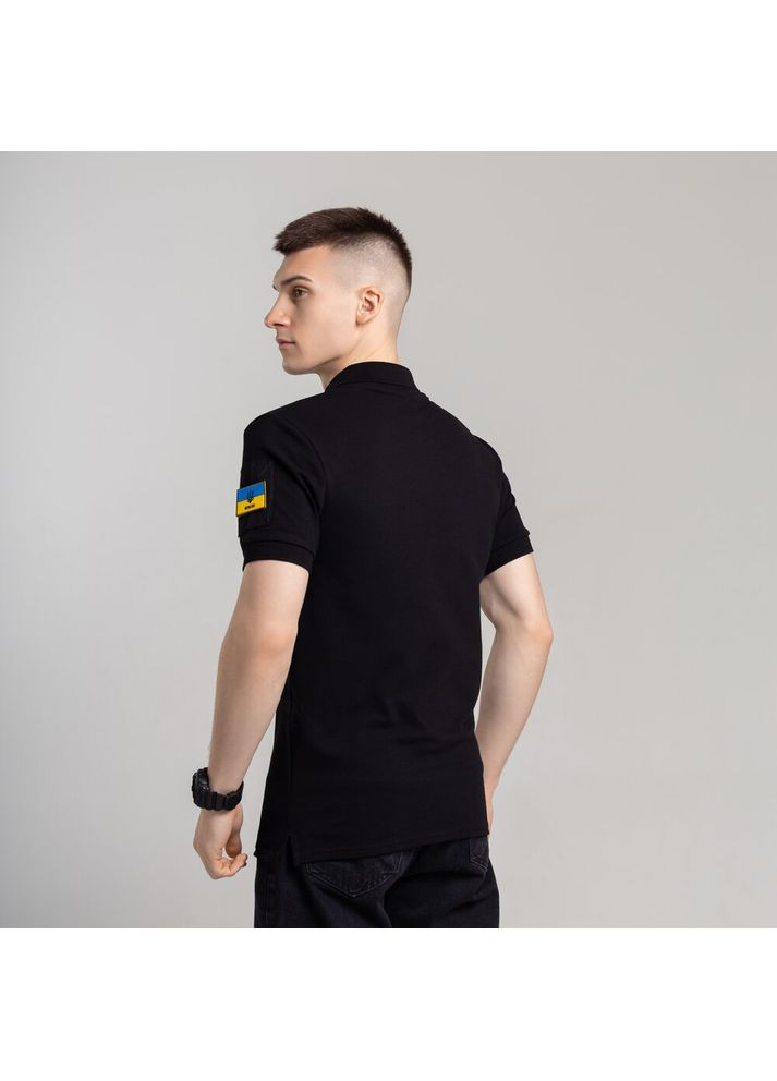 Черная футболка-поло royal batal военное черный для мужчин Pobedov