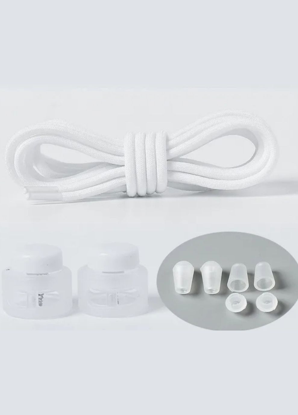 Шнурки еластичні без зав'язок з пластиковими зажимами China (356567432)