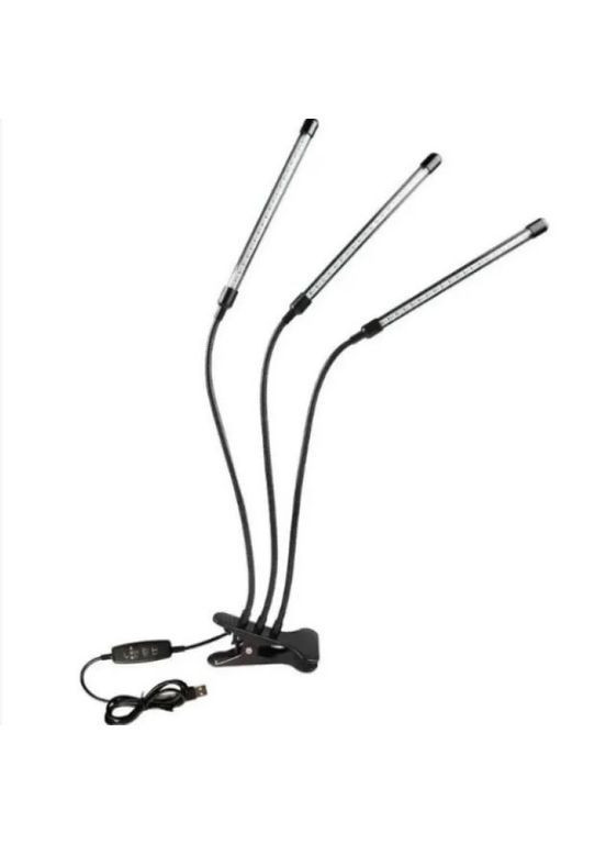 Светодиодная фитолампа для домашних растений, 3 гибких луча. No Brand - (370393348)