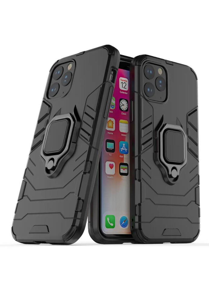 Чехол бампер Ring Armor для Apple iPhone 12 / 12 Pro Black Primolux (272107563)