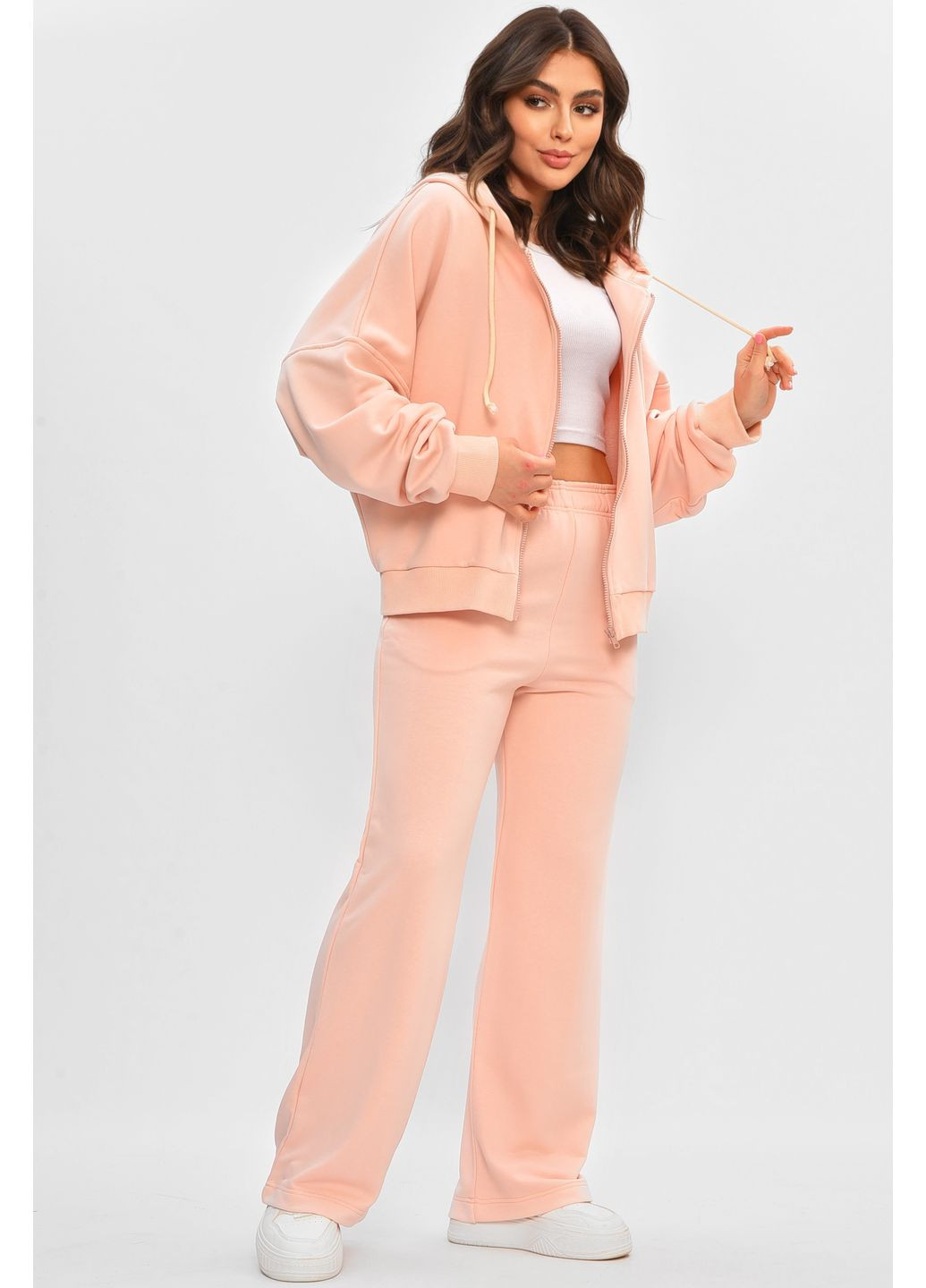 Спортивний костюм жіночий рожевого кольору Let's Shop (362894039)
