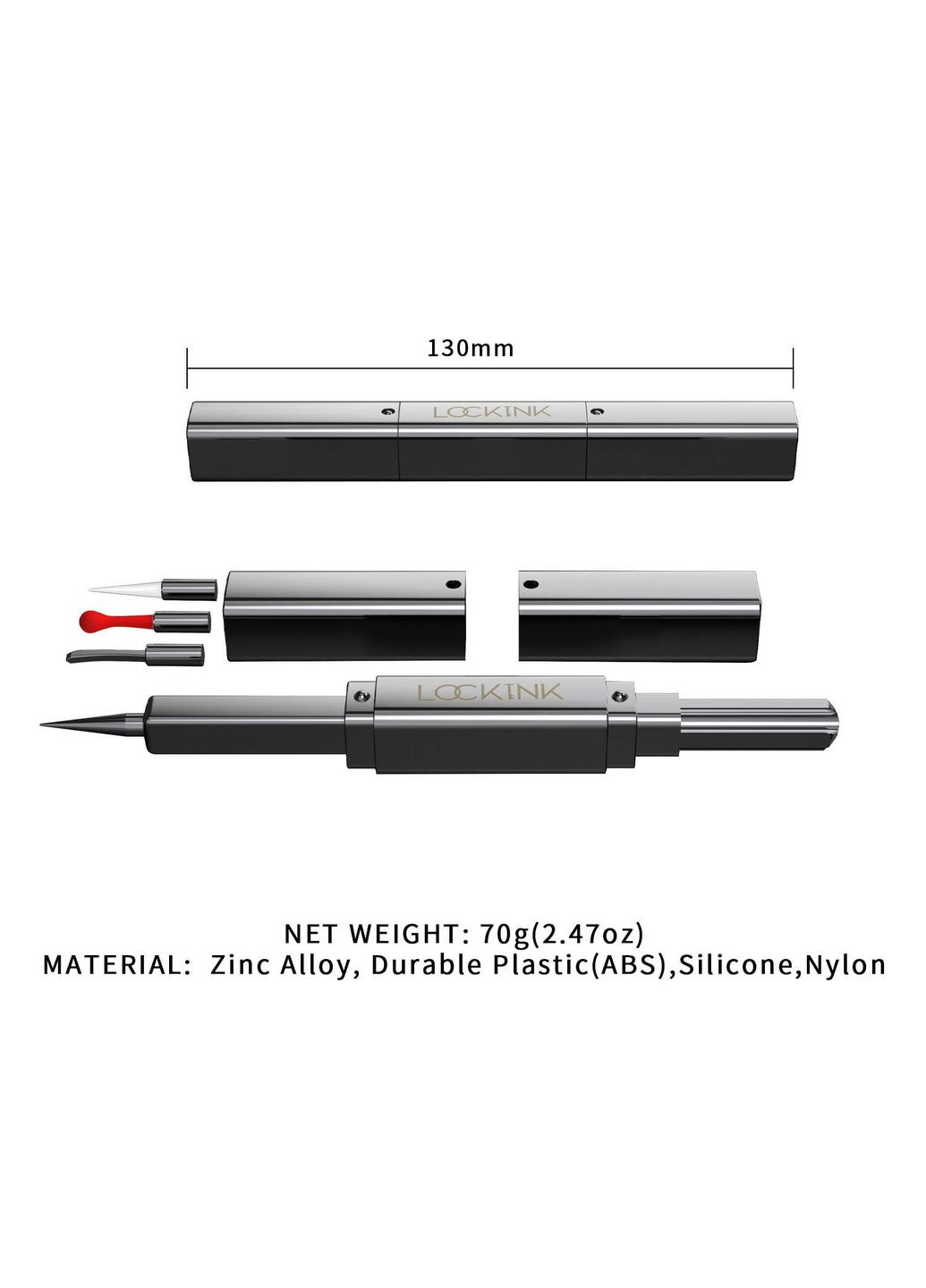 Эксклюзивный тиклер 5-head Flirting Tickler - Grey с пятью насадками Lockink (335394643)