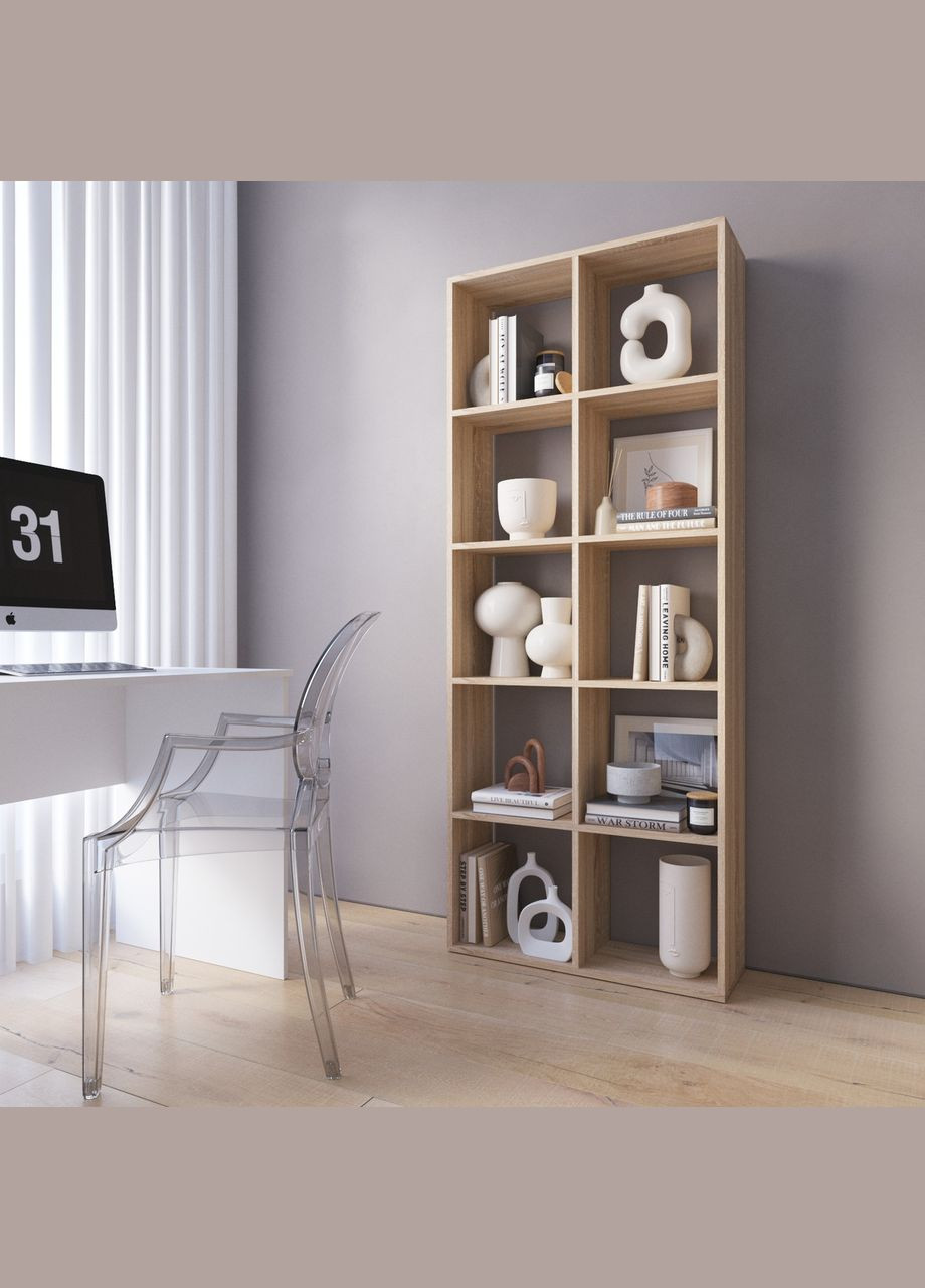 Полка для книг, стеллаж на 10 ячеек M-1 VAYS (372655773)