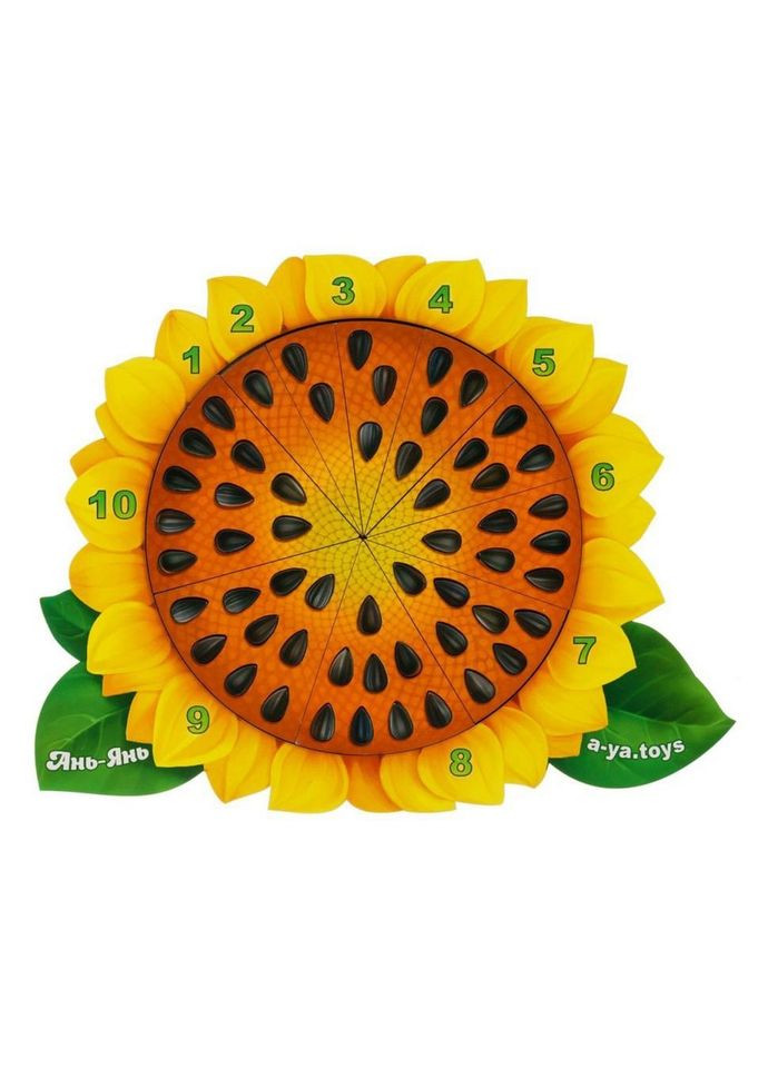 Деревянный пазл-вкладыш "Подсолнечник" (ПСФ050) PSF050 сортер-счет Ubumblebees (372494743)