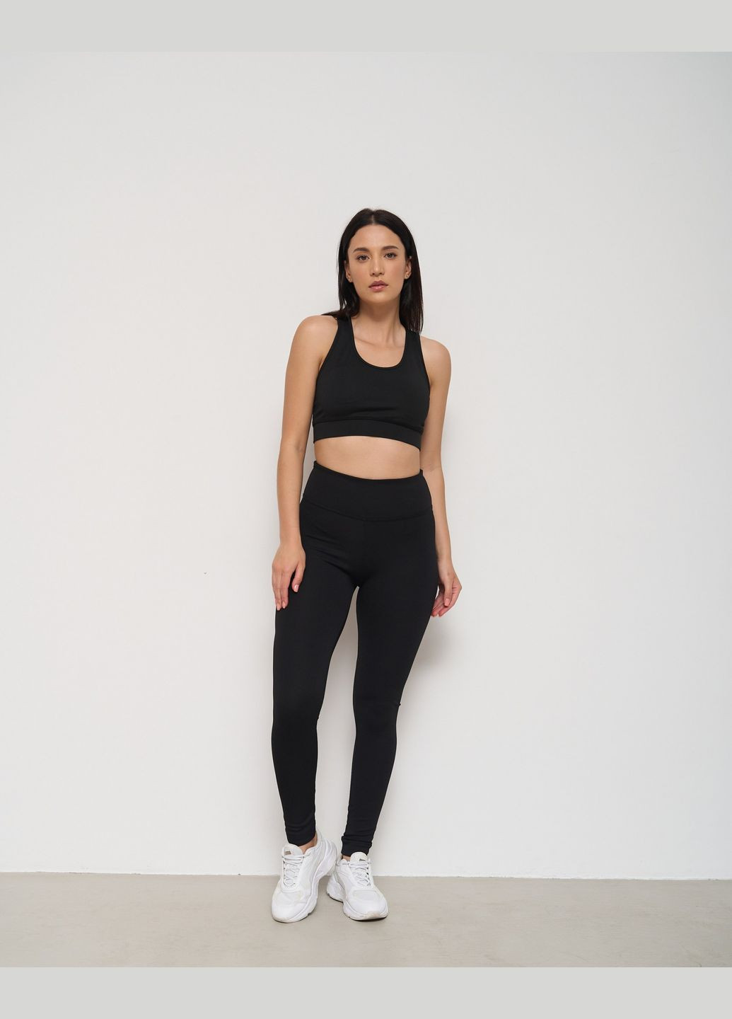 Женские черные лосины в рубчике удобны и стильны для повседневной носки. Nicoletta (315930971)