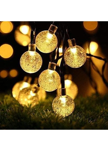 Вулична світлодіодна гірлянда на сонячній батареї "Кришталеві кулі", 50 куль, 8 режимів освітлення SunLamp (356893738)