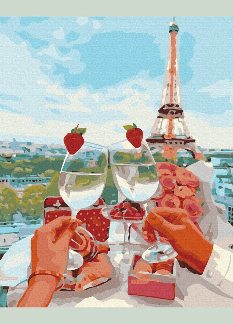 Картина за номерами " Ігристий Париж " 48x60 см Brushme (366732112)