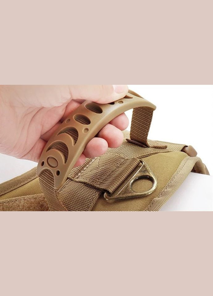 Шлея для собак, тактичний жилет з ручкою, Чорний S (50-65 см) No Brand (299915509)