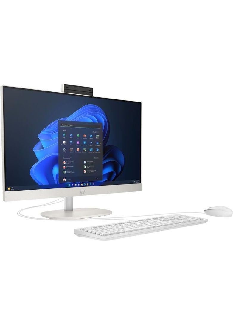 Комп'ютер персональний моноблок 240-G10 23.8" FHD IPS AG, Intel i5-1334U, 16GB, F512GB, UMA, WiFi, кл+м, 3р, Win11P, білий HP (370619745)