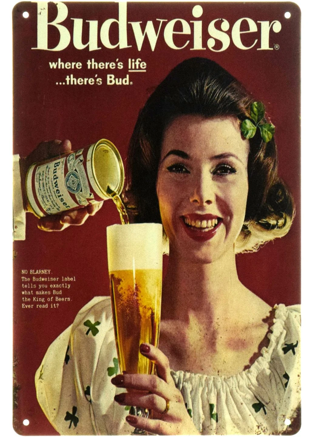 Металева табличка "Budweiser – Where There's Life... There's Bud" (ms-104520) No Brand (400786162)