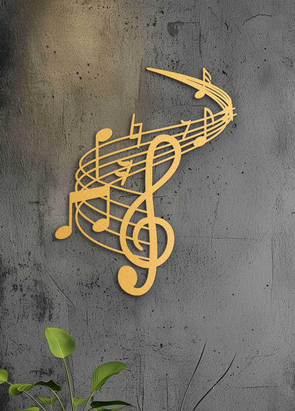 Интерьерная картина на стену, декоративное панно из дерева "Музыка", стиль минимализм 70х90 см Woodyard (292112390)