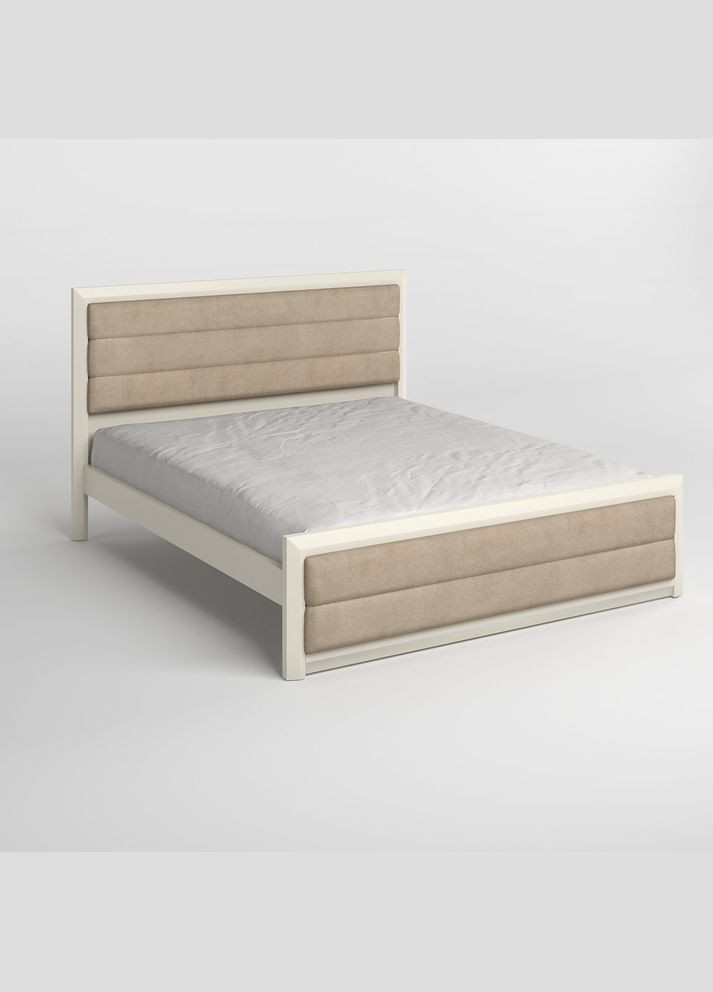 Двуспальная деревянная кровать Барселона Б5 (S2005Y50R)/Аляска 23 (Бежевый) 140х190 см (MBG-13170) Mebigrand (368283194)