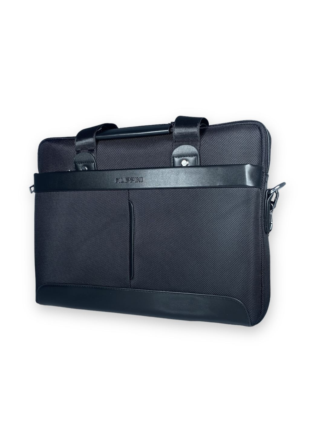 Сумка для ноутбука мужская, 1 отдел, фронтальный карман, карман на обороте, размер: 35*27*10 см, черный Filippini (285814852)