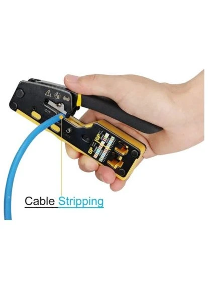 Инструмент RJ-45 (8P8C), RJ-12/11 (6P6C/6P4C), для проходных коннекторов (WT-4227B) Eserver (395707858)