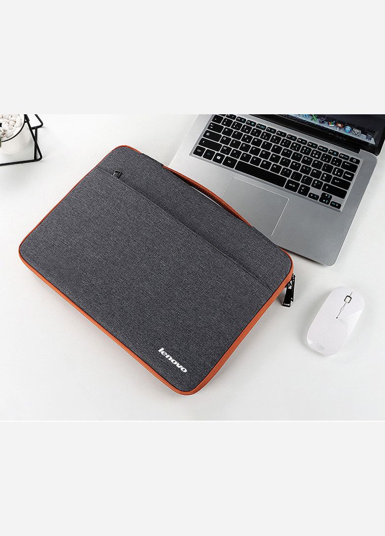 Сумка для ноутбука або документів 15,6" Сіра з жовтогарячим (код: IBN039SJ4) Digital (325449291)