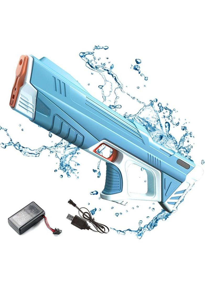 Водний автоматичний пістолет бластер електричний 300 мл блакитний для дітей та дорослих для водних ігор та розваг ProDobro (365441456)