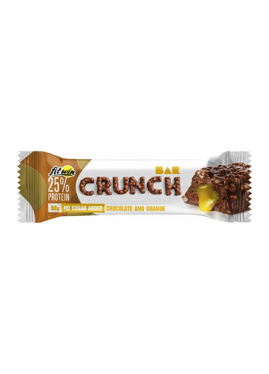 Протеиновый батончик Crunch Bar без сахара, шоколада и апельсина,, 12 шт по 50 г FitWin (361118121)