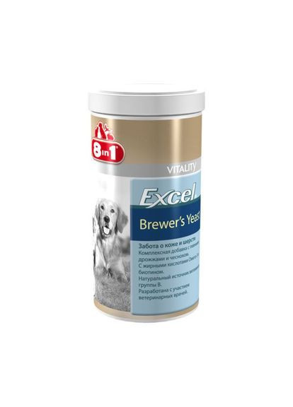 Пивні дріжджі Excel Brewers Yeast для котів і собак таблетки 780 шт (4048422115717) 8in1 (279564352)