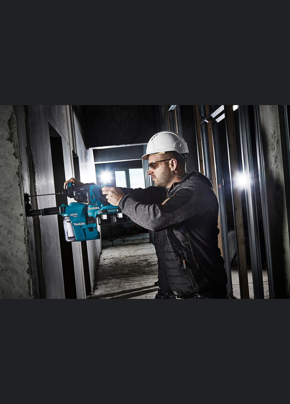 Аккумуляторный бесщеточный перфоратор DHR280Z LXT SDS-Plus 18В+18В электрический трехрежимный ручной (4177) Makita (295033525)