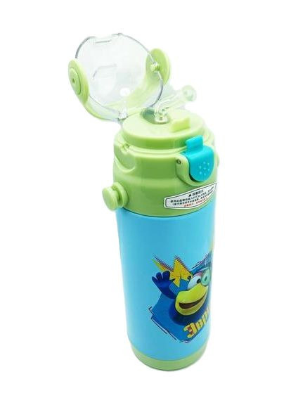 Дитячий термос-поїлка з ремінцем 350 мл нержавіюча сталь з силіконовою трубочкою Blue Stenson (360651488)