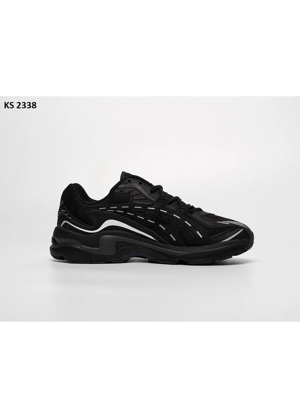 Черные демисезонные кроссовки мужские asics gel-preleus black асикс гель черные No Brand