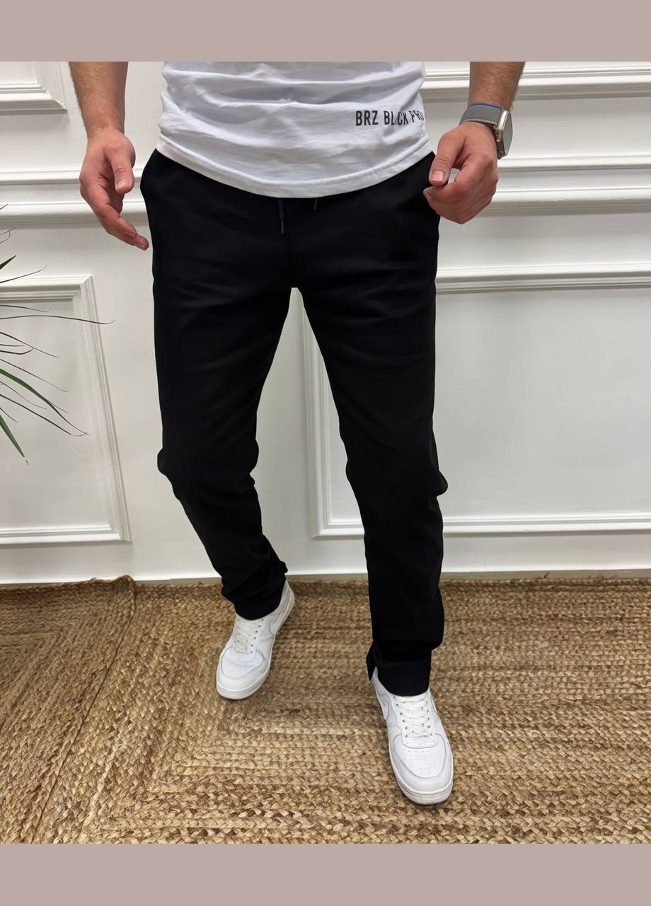 Черные повседневный, джинсовые, кэжуал демисезонные джоггеры брюки No Brand