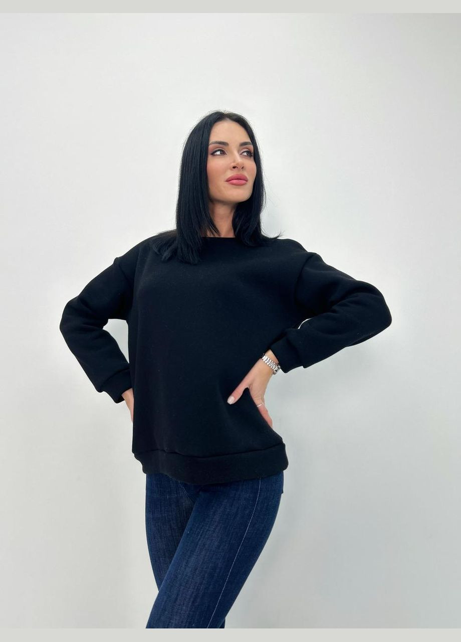 Черный демисезонный женский теплый батник Fashion Girl