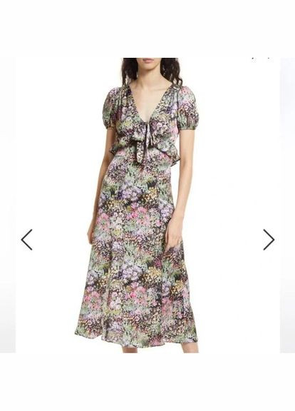 Комбинированное кэжуал платье Topshop с цветочным принтом