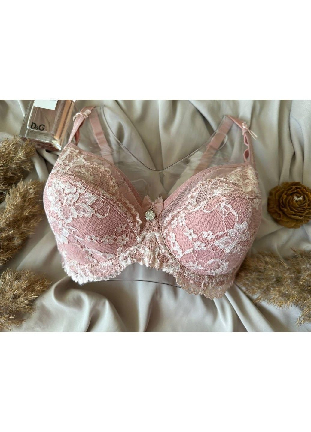 Пудровый бюстгальтер с мягким поролоном 11926 пудровый Lanny Mode