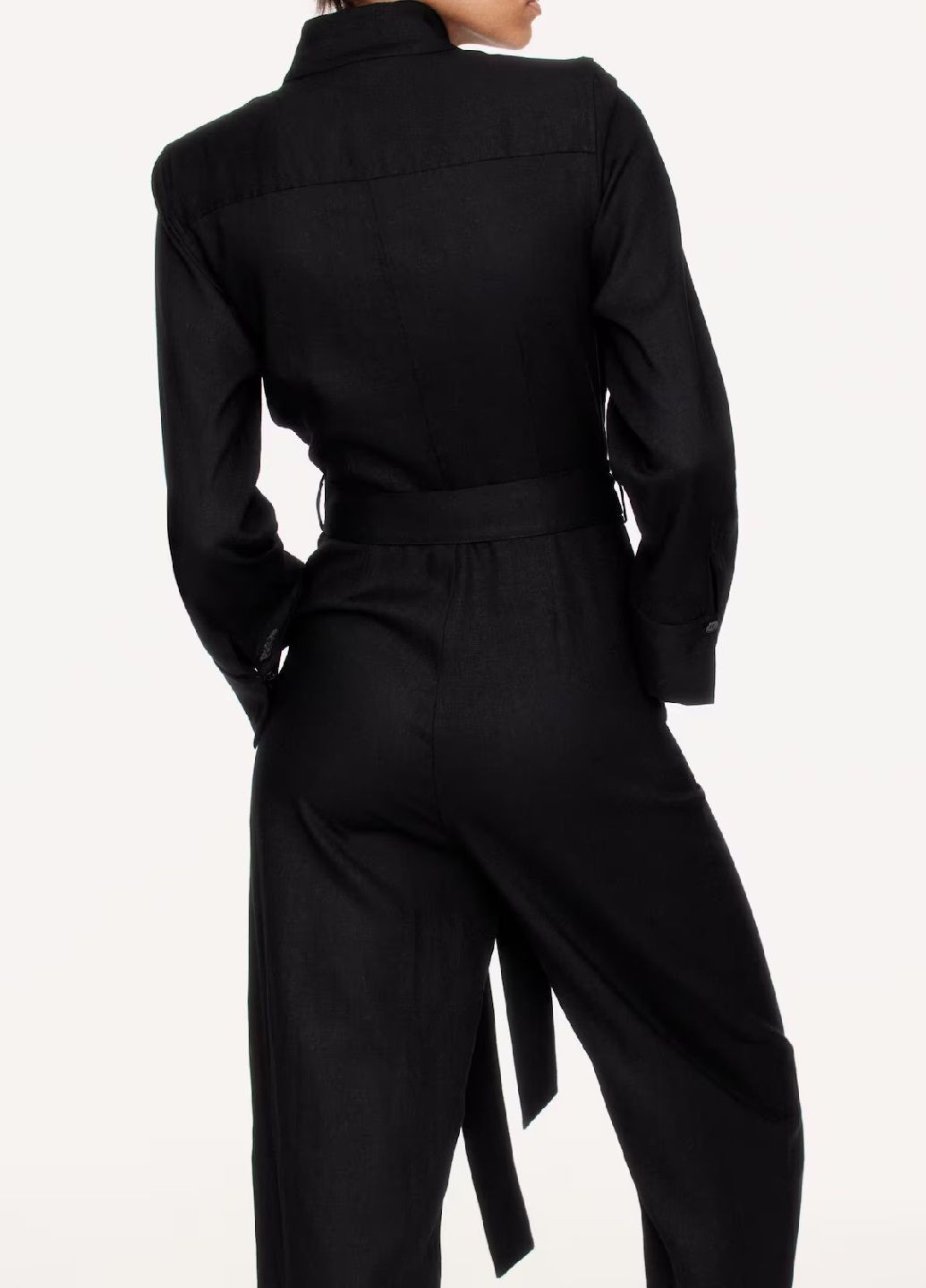 Комбинезон H&M однотонный чёрный денил