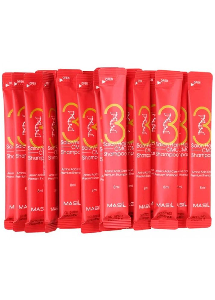 Укрепляющий шампунь для волос 3 Salon Hair CMC Shampoo 20 шт×8 мл (88094945456822) MASIL (361308473)