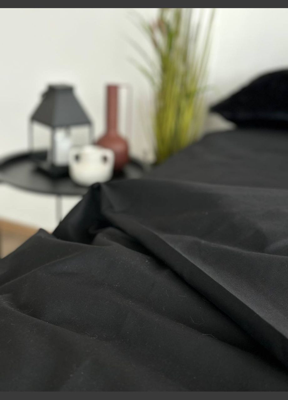 Євро комплект Постільної Білизни 100% Бавовна Black 200х220 Ble-20 Vital-Textile (295638256)