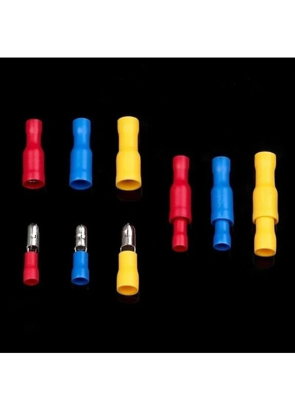 Набор обжимающих клемм 720 штук с изоляцией для соединения проводов, три цвета: красный, желтый, синий Lemanso (357494852)