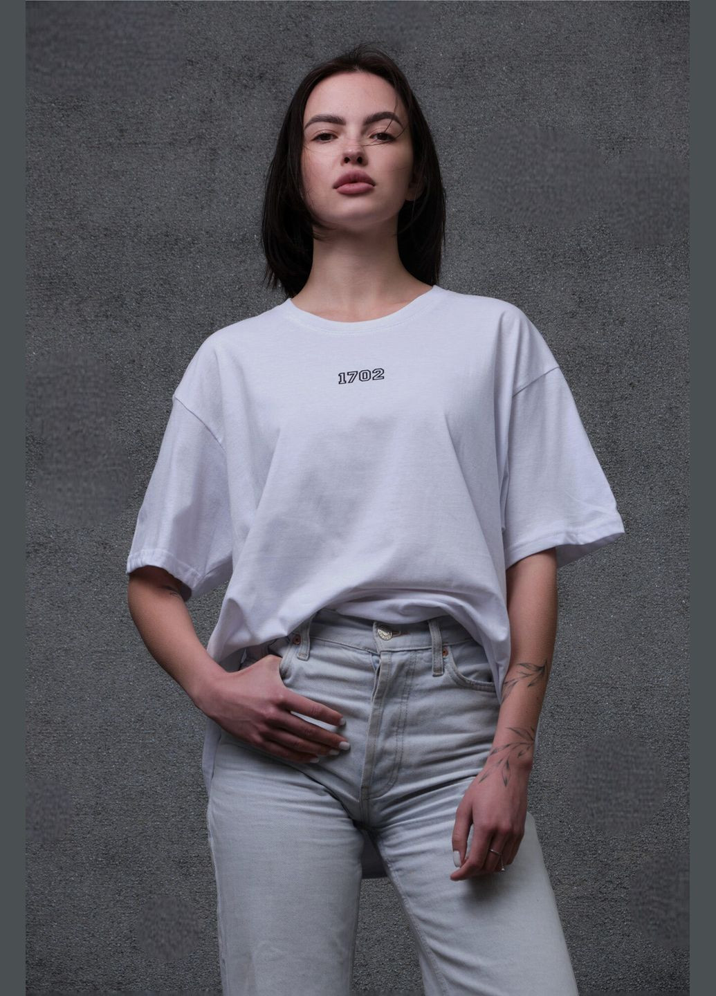 Жіноча Оверсайз Футболка З Принтом Senna White Without - (337115957)