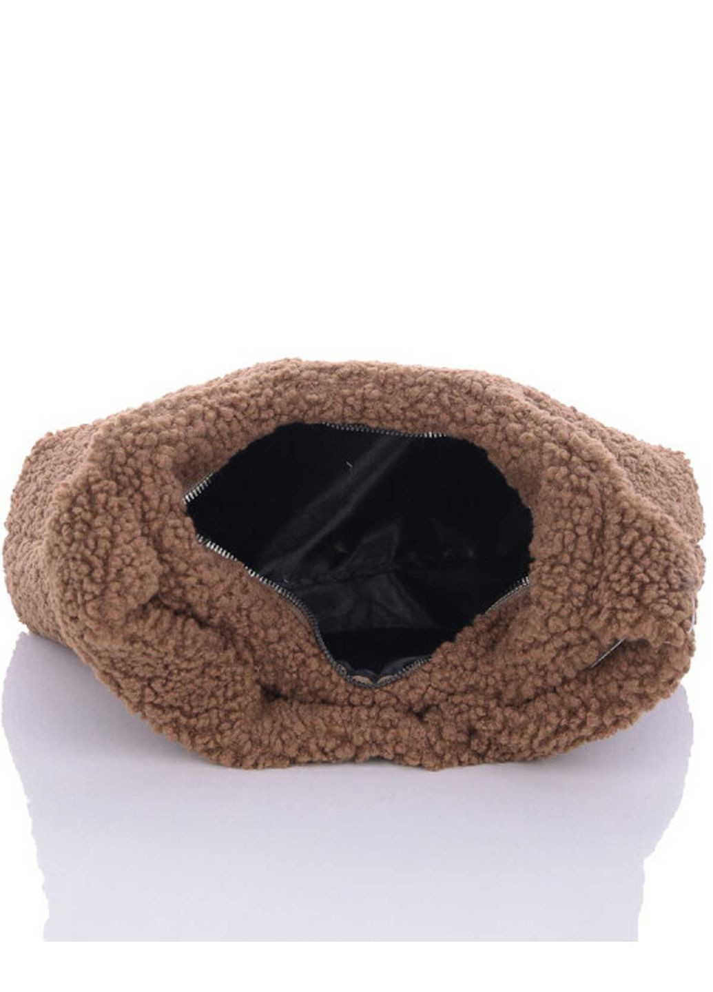 Жіноча сумка Лулу шоколадна з екошкіри та хутра для повсякденного використання м'яка сумка на блискавці ProDobro (367265943)