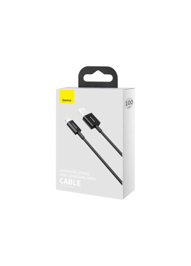 Дата кабель Black (ek19486) Baseus USB 2.0 AM to Lightning 1.0m 2.4A Superior Series (391782303)