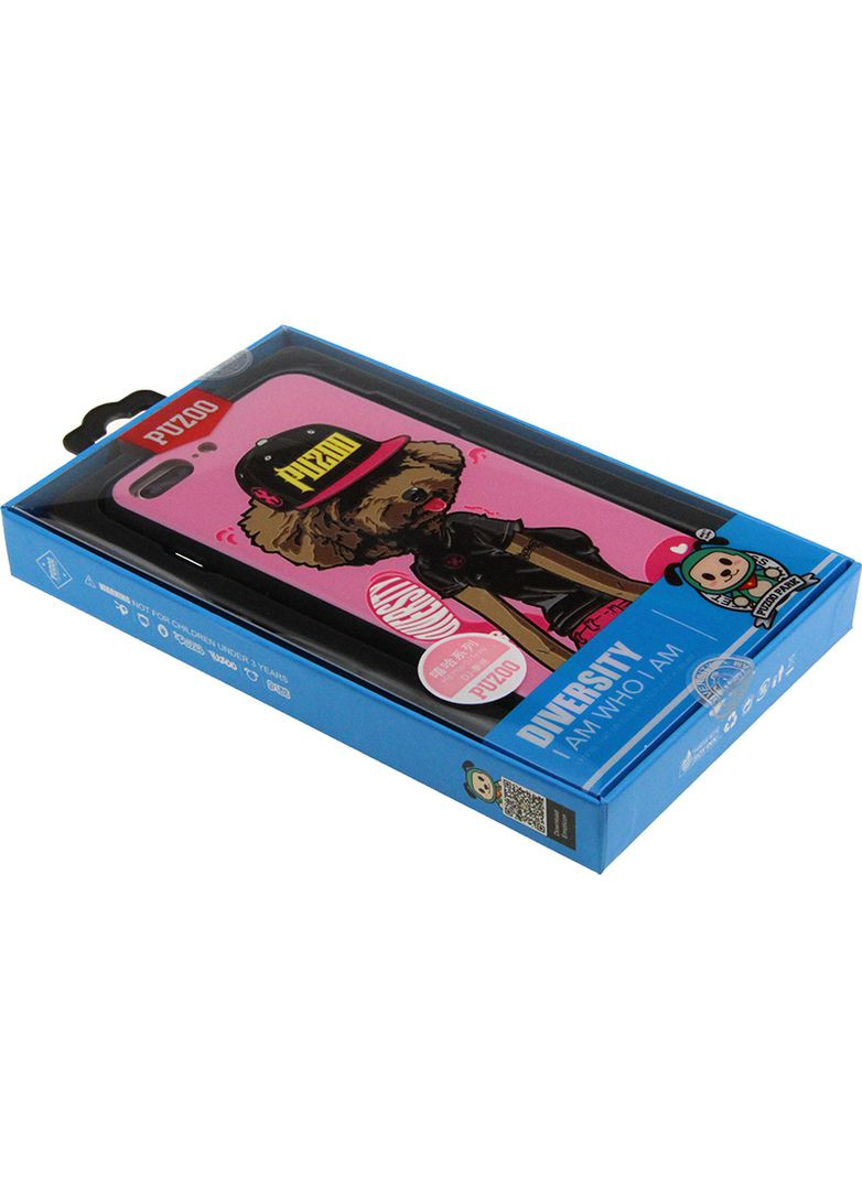 Чехолнакладка TPU Case with UV Printing Hip Hop iPhone 7 Plus /8 Plus DJ Teddy Pink PUZOO (301782330)