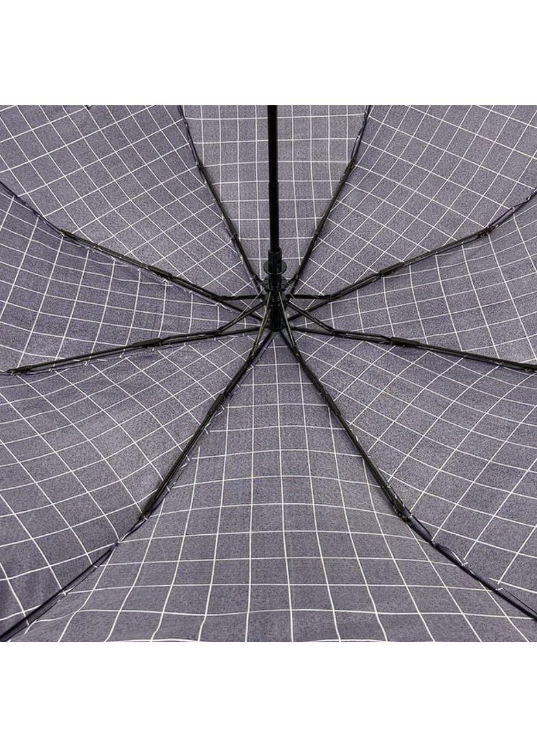 Фіолетова} парасолька складна напівавтомат checkers (8 спиць купол 98 см) violet Stenson (359404529)