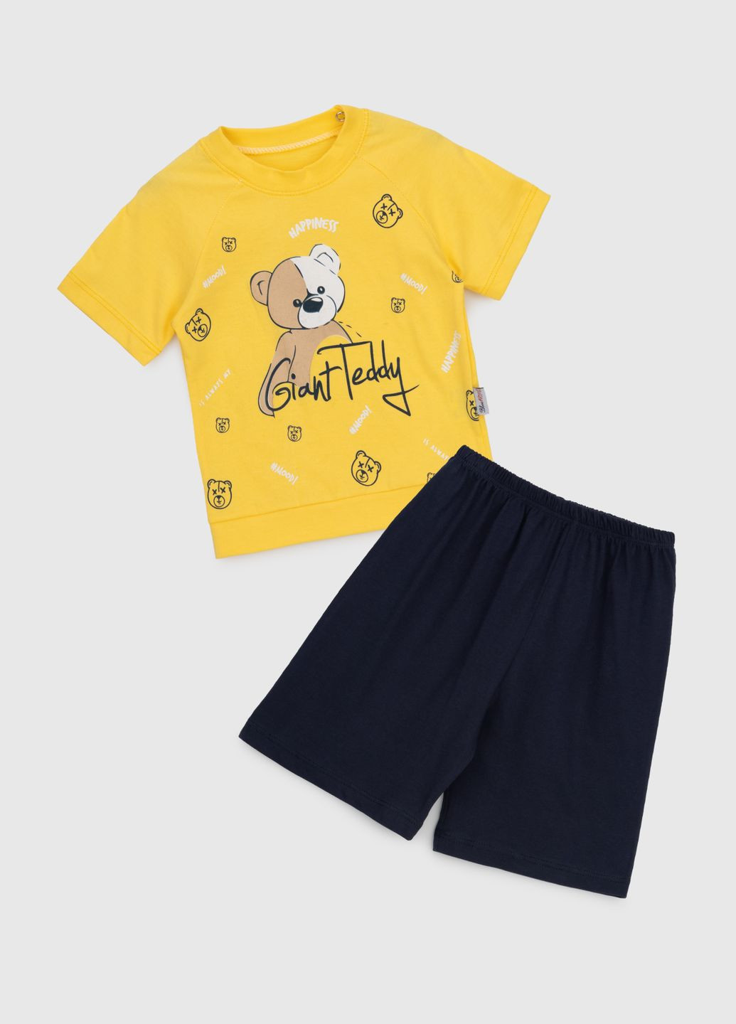 Жовтий літній костюм футболка+шорти Baby Show