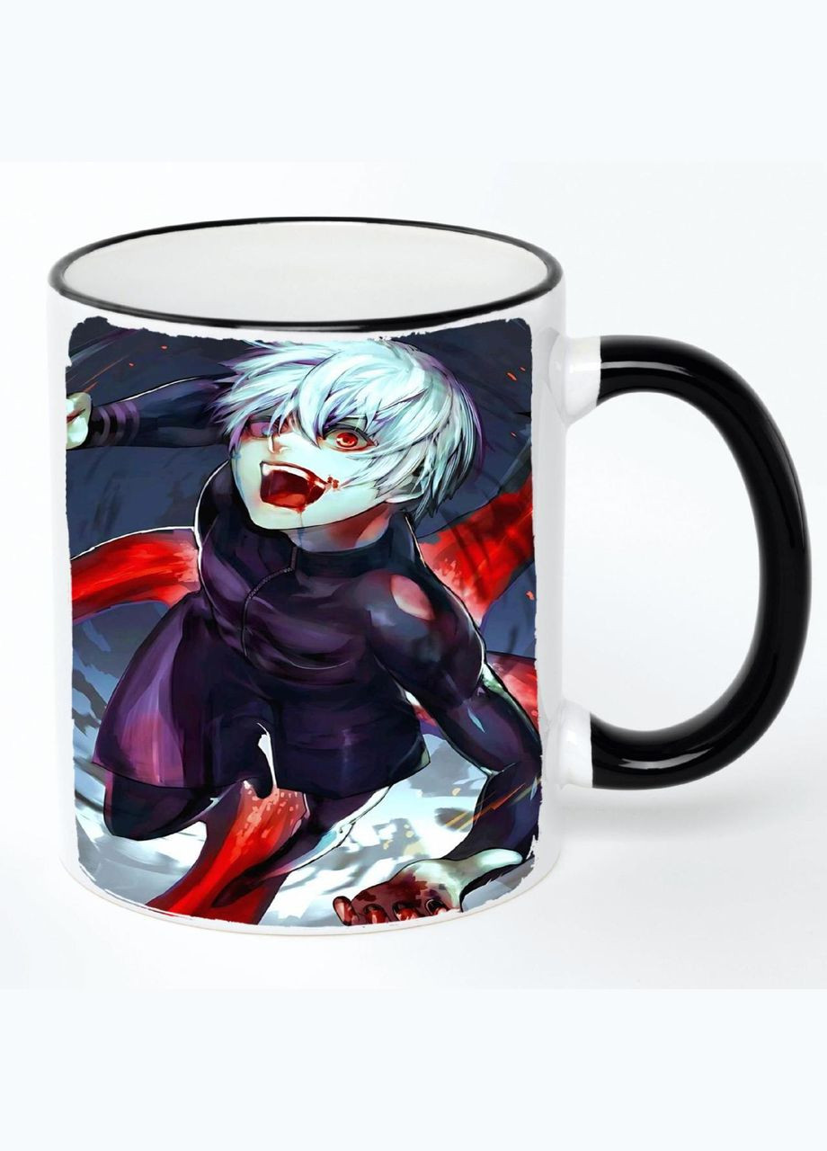 Чашка Токійський людожер Аніме #008 (кухоль, кружка) Біла з чорною ручкою 330 мл No Brand (322713267)