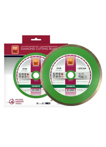 Диск алмазний 1A1R 250х1,6х10х25,4 мм GRANITE No Brand (361851042)