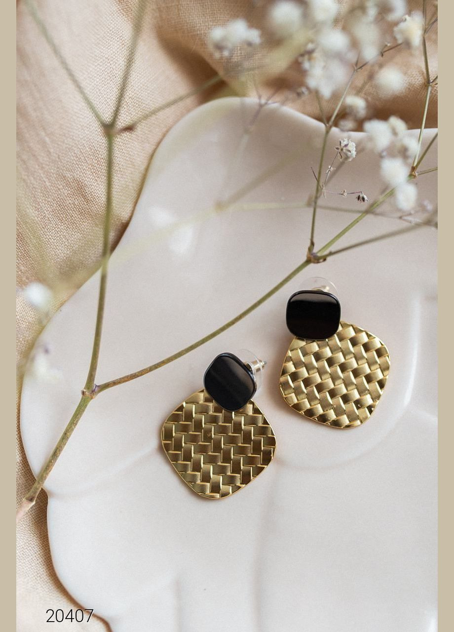 Золотисті сережки з фіанітами Liton (316115340)