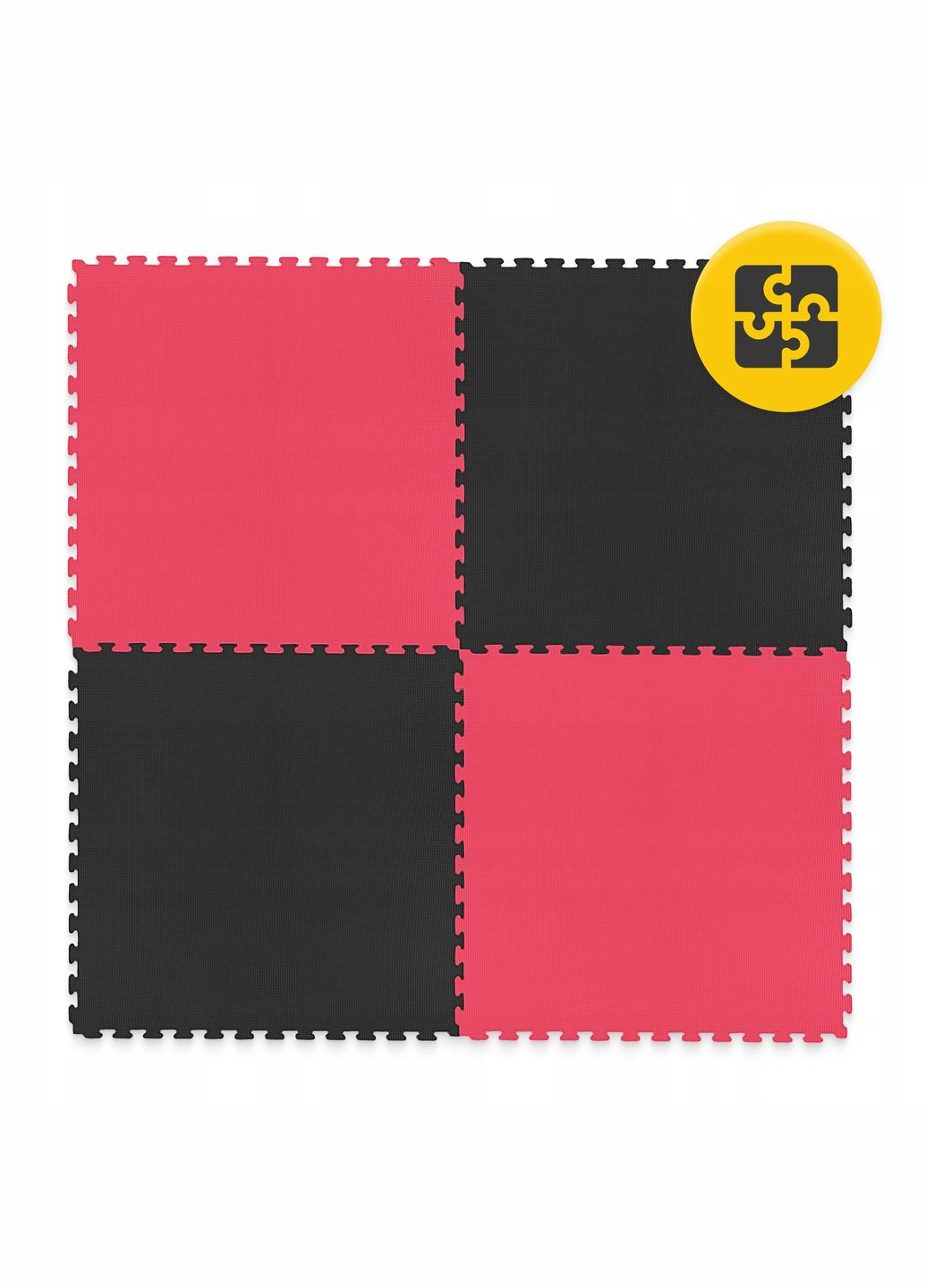 Мат-пазл (ласточкин хвост) Mat Puzzle EVA 100 x 100 x 2 cм Black/Red (P-5907739310637) 4FIZJO (333652156)