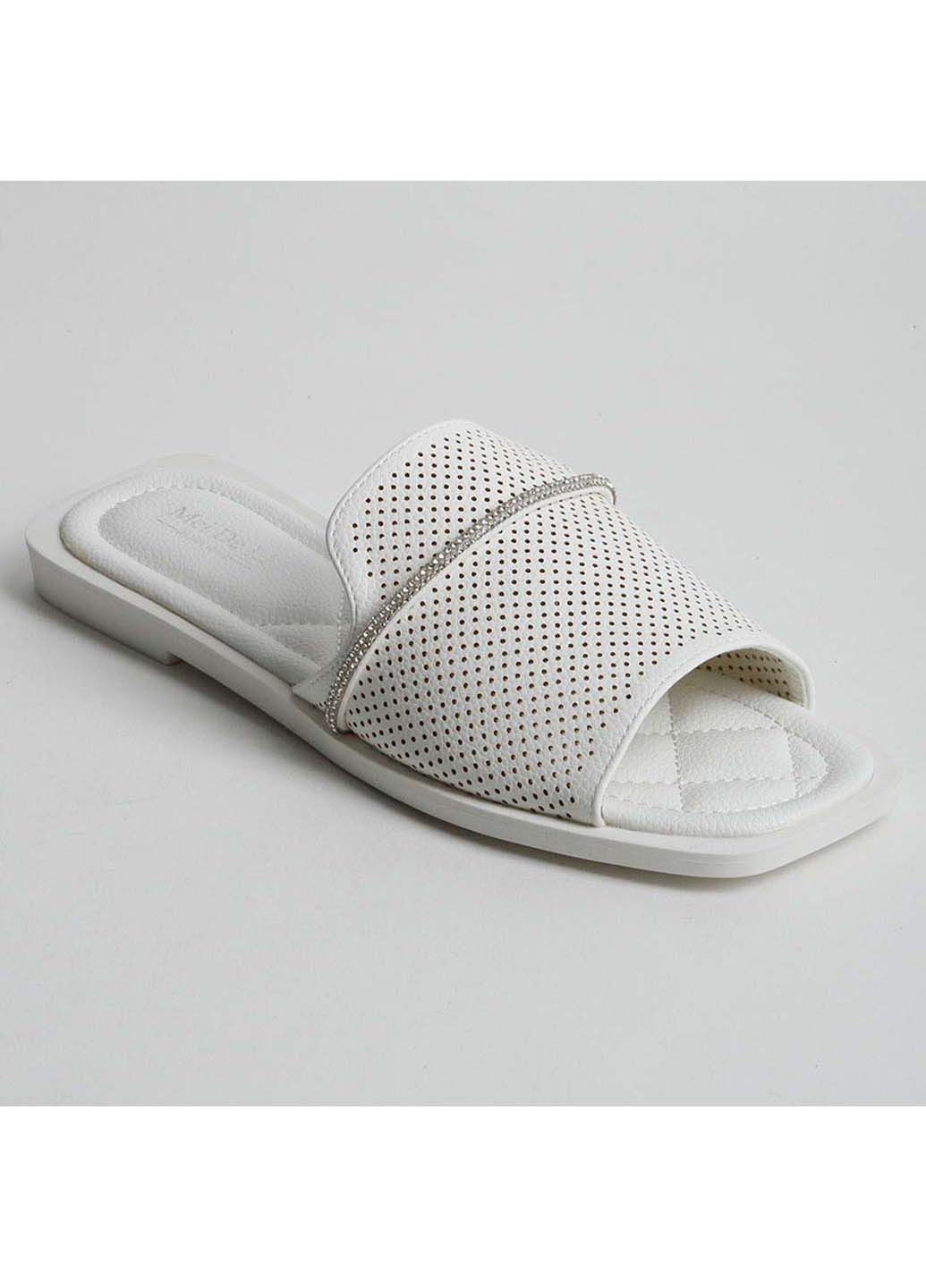 Белые шлепанцы женские Fashion